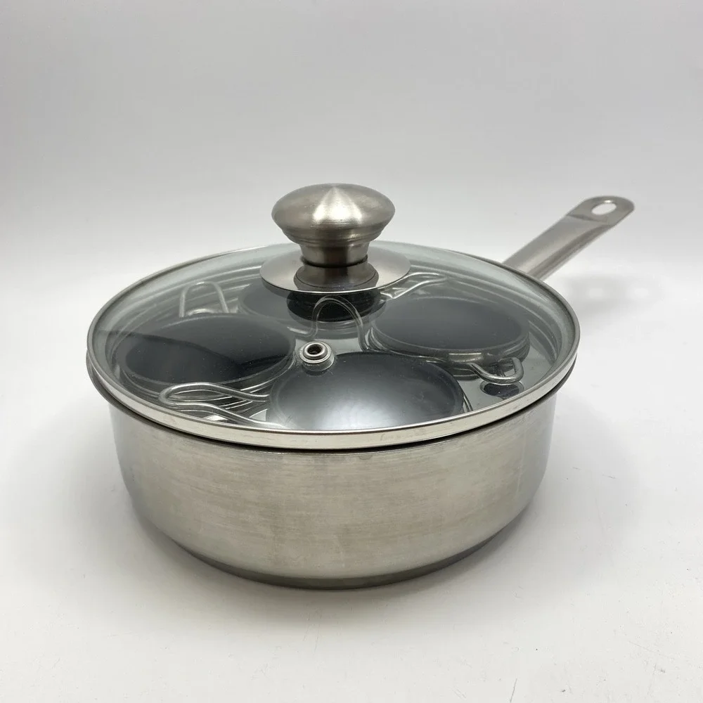 RESTO 4 Cup Egg Poacher Multi Use Stainless Steel 7
